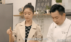 林心如为老公庆生！亲手做猪脚面配着红酒，蛋糕上是女儿爱的雪宝